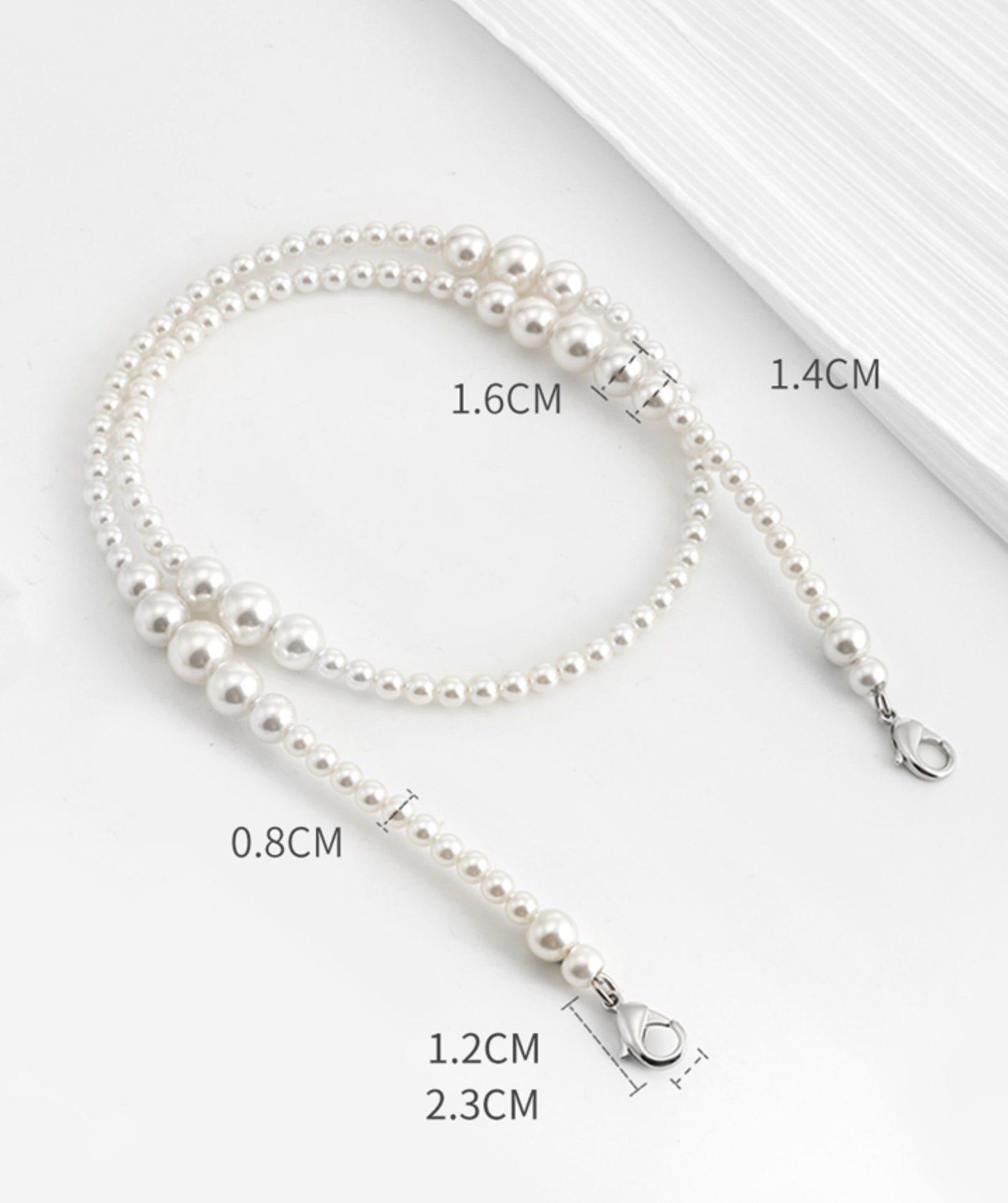Premium Imitation Pearl Chain Strap,A Glamorous Substitute for Crossbody and Shoulder Bags