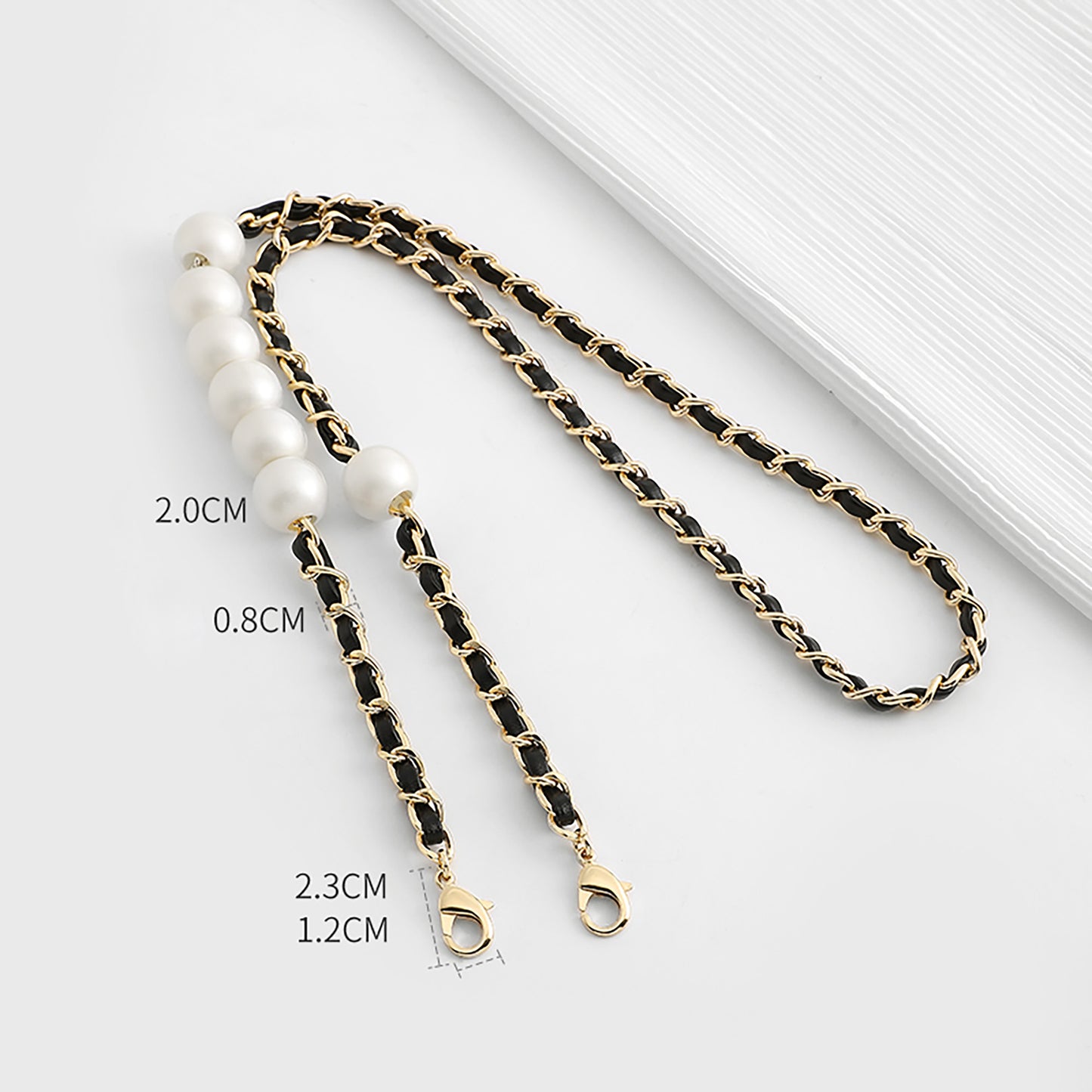 The Reorders series long wallet replacement leather shoulder strap, adjustable crossbody bag chain length, women's shoulder wallet strap