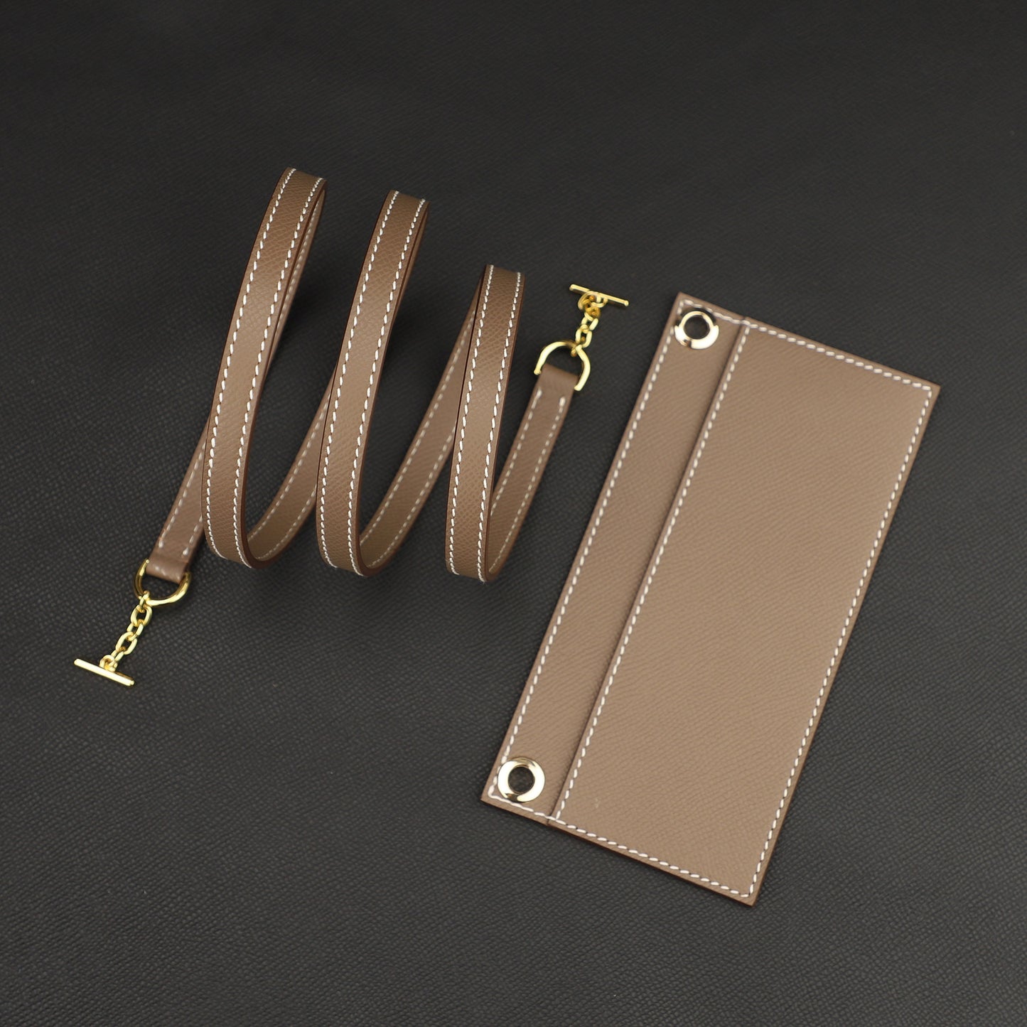 1.2cm width shoulder wallet strap with leather insert for Kelly Long wallet and constance long wallet,crossbody strap for long wallet