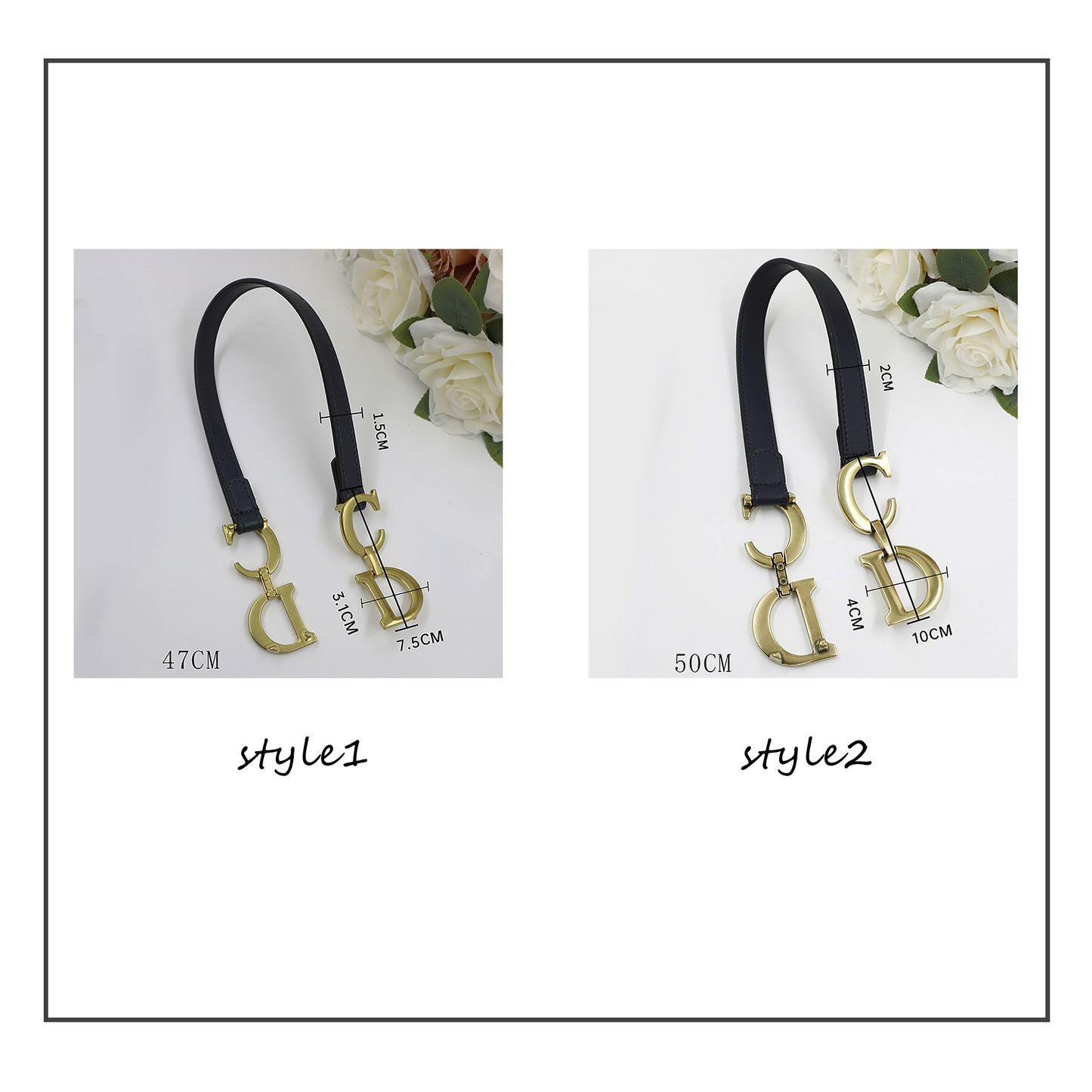 Handcrafted Leather Saddle Bag Strap Replacement with CD Hardware – Shoulder, Crossbody, and Underarm Strap for Bags
