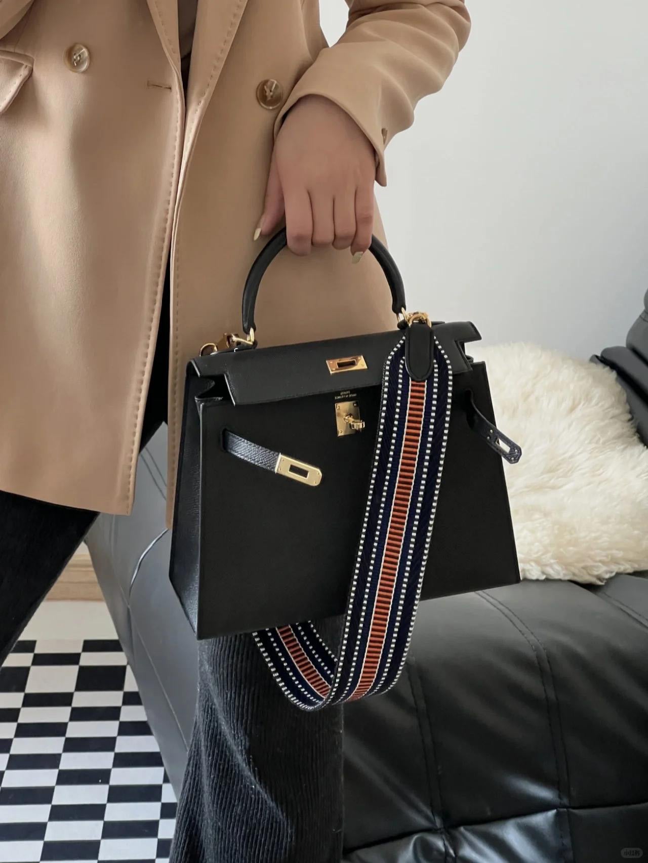 2" canvas shoulder bag strap for evelyn bag, bag strap for birkin bag,crossbody strap for Kelly bag can be custom the length