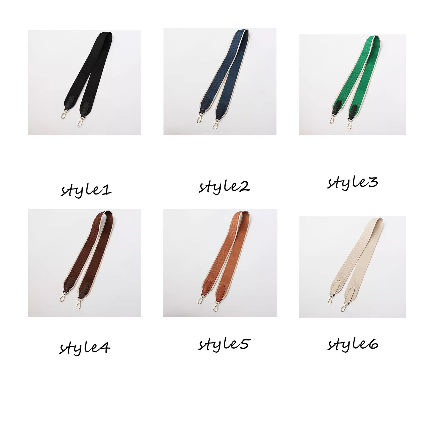 Color-Block Canvas & Leather Replacement Shoulder Strap, 5cm Wide, Handmade with Premium Quality