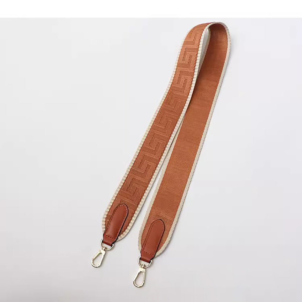 Color-Block Canvas & Leather Replacement Shoulder Strap, 5cm Wide, Handmade with Premium Quality
