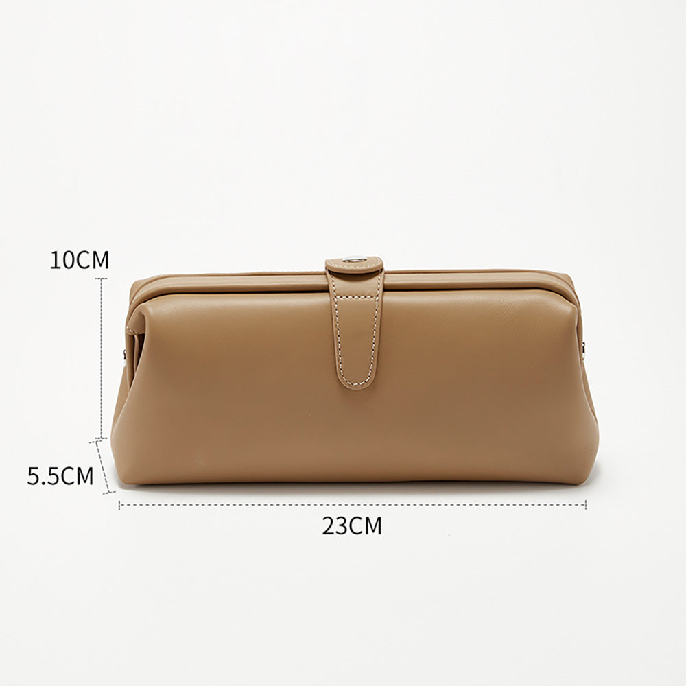 Premium Leather Travel Cosmetic Bag for Women – Large Capacity, Portable Makeup Organizer & Toiletry Case, High-Quality Cowhide, Stylish & Durable