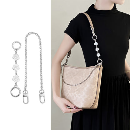 Handmade Extension Chain Shoulder Strap with Metal Decorative Chain for City17 Bucket Bag – DIY Detachable Accessory