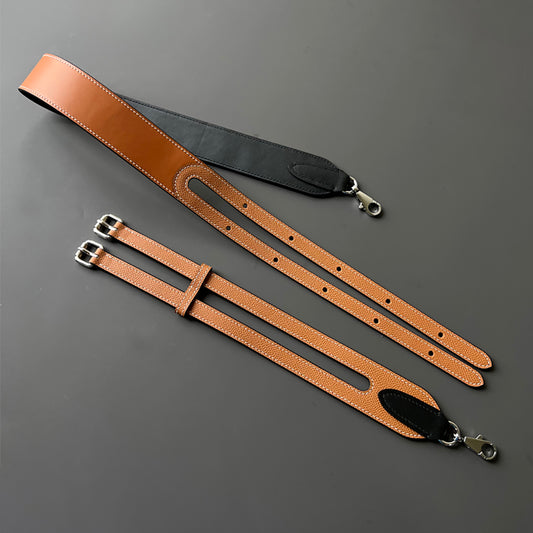 Handmade Genuine Leather Wide Adjustable Shoulder Strap for Kelly & Evelyne Bags – Crossbody & Replacement Strap