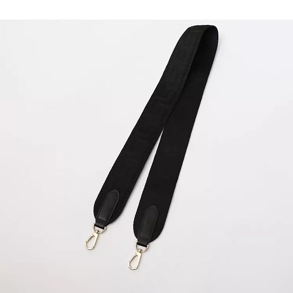 Color-Block Canvas & Leather Replacement Shoulder Strap, 5cm Wide, Handmade with Premium Quality