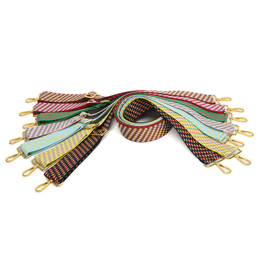 Adjustable Canvas Shoulder Strap – Woven Wide Strap for Bucket Bag Replacement