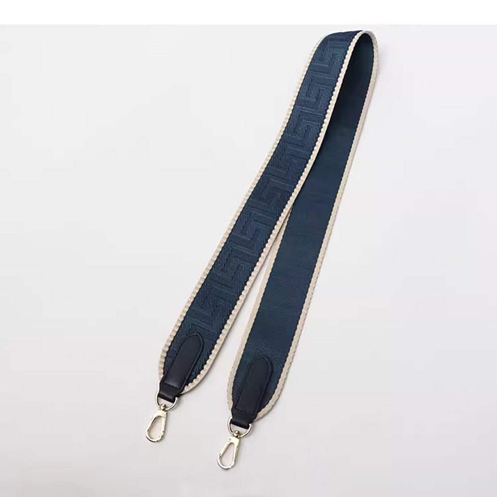 Color-Block Canvas & Leather Replacement Shoulder Strap, 5cm Wide, Handmade with Premium Quality
