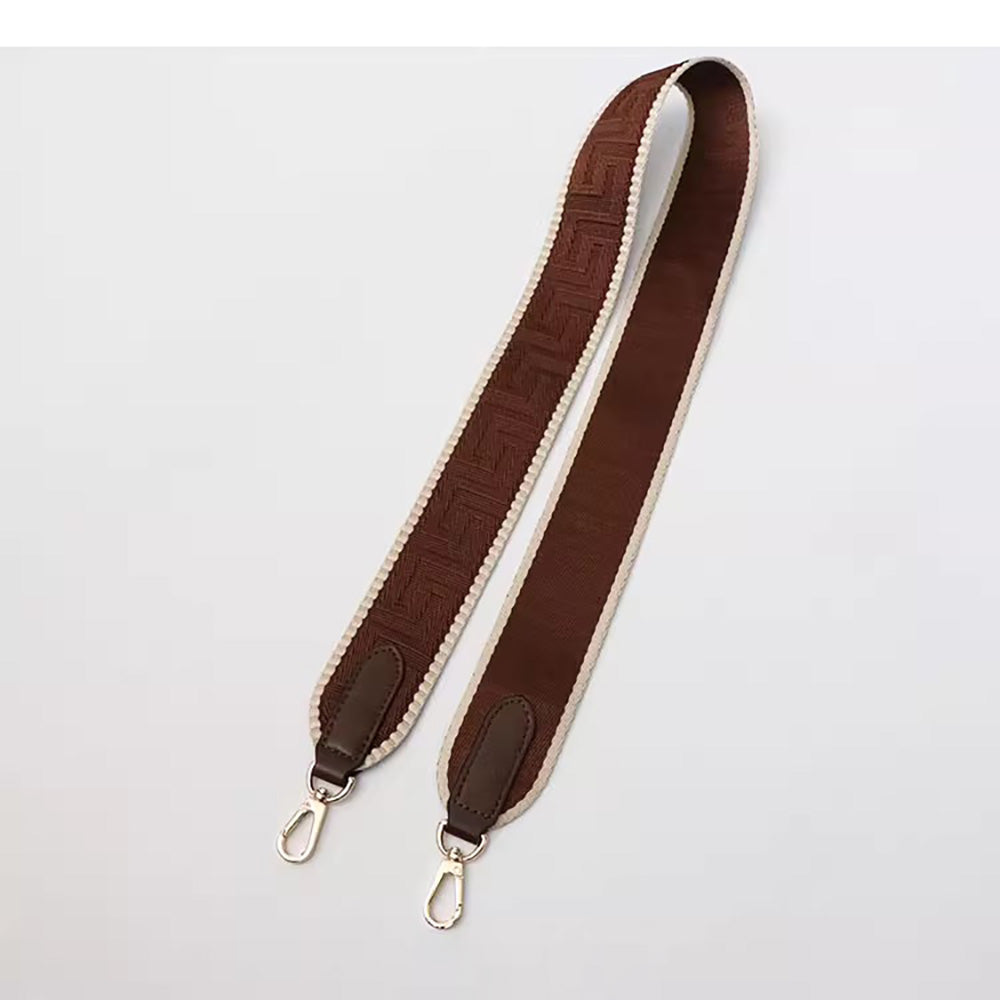 Color-Block Canvas & Leather Replacement Shoulder Strap, 5cm Wide, Handmade with Premium Quality