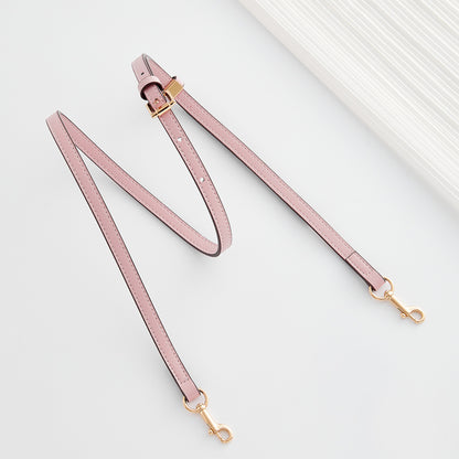 Pink Genuine Leather Adjustable Crossbody Strap & Diamond-Encrusted Fruit Charm – Bag Transformation Accessories for Women, Customizable Replacement Strap and Decorative Keychain