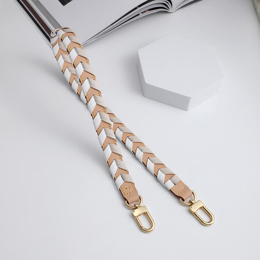 Neverfull Chessboard Woven Underarm Shoulder Strap – Custom Leather Bucket Bag Strap, Handcrafted, Upgrade Your Bag with Durable Cowhide