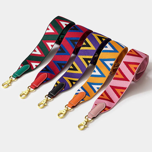 Handcrafted Jacquard Woven Wide Shoulder Strap for Kelly, Evelyne & Herbag Bucket Bags – Adjustable Crossbody Replacement Strap