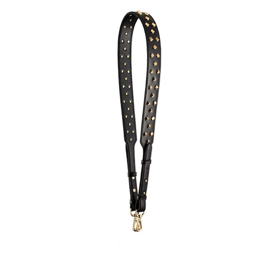 Adjustable Wide Leather Replacement Strap with Diamond Studs for Women's Bags – Crossbody & Shoulder Strap