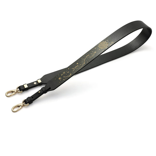 2025 New Collection Genuine Leather Shoulder Strap – Wide Crossbody Strap with Star Design for Bags