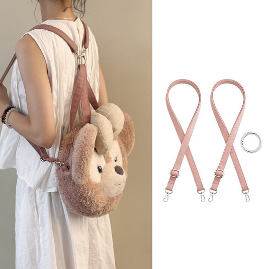Handmade Genuine Leather Replacement Shoulder Straps for Sherry Rose Large Face Bag – Custom Double Shoulder Strap