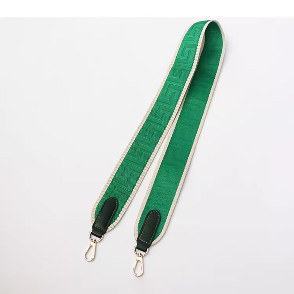 Color-Block Canvas & Leather Replacement Shoulder Strap, 5cm Wide, Handmade with Premium Quality