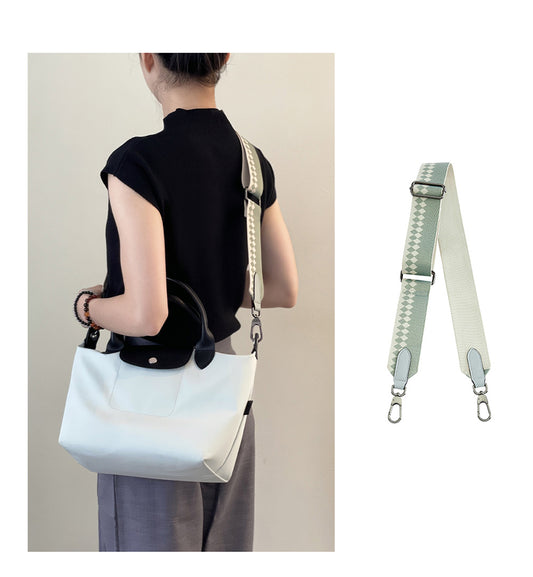 Handcrafted Canvas Shoulder Strap - Color Block Design, Replacement Strap for Crossbody & Shoulder Bags