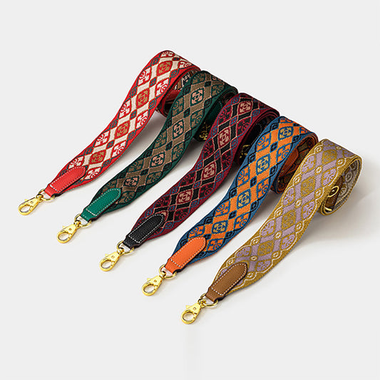 Durable Ethnic Style Canvas Shoulder Strap – Versatile Replacement Strap for Bags