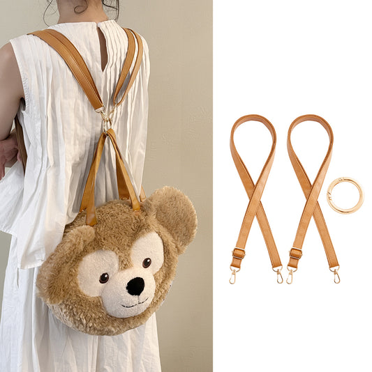 Handmade Genuine Leather Replacement Double Shoulder Straps for Duffy Large Face Bag – Backpack Strap Upgrade