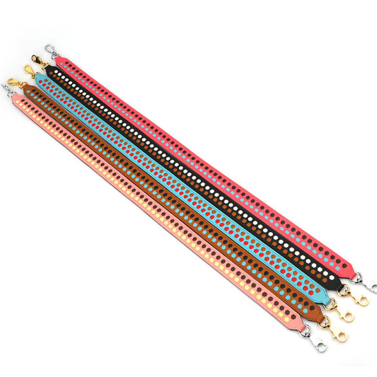 3cm wide EPSON Genuine Leather Handwoven Two-tone Shoulder Strap, Accessories for Luxury Bags,Handmade Custom Leather Strap