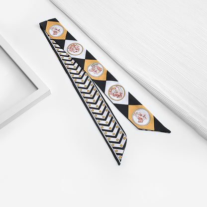 Versatile Silk Scarf - Elegant Handbag Handle Strap or Hand Accessory, Lightweight and Fashionable