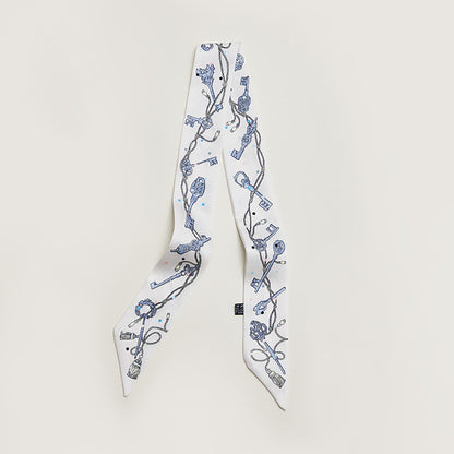 Premium Silk Scarf - 100% Mulberry Silk Twilly for Handbag Strap, Hair Accessory, and Luxury Fashion