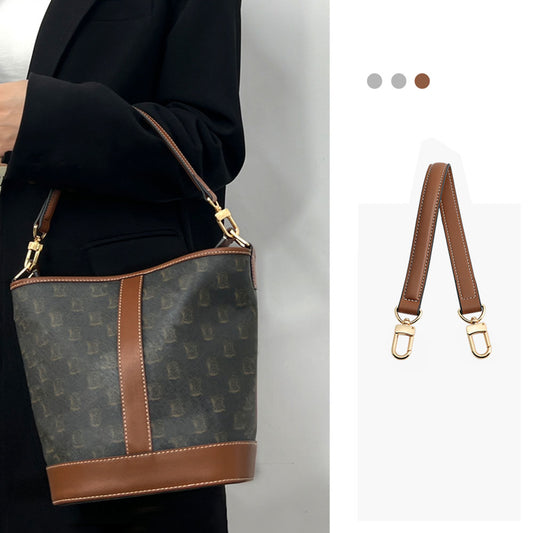 Genuine Leather Shoulder Strap for Tote and Crossbody Bags - Replacement Handle for Handbags