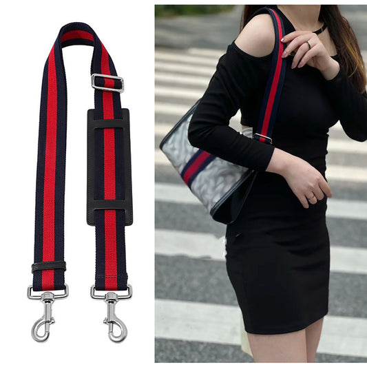 Adjustable Canvas Shoulder Strap with Pressure-Relief Pad for Epilogue Briefcase - Woven Crossbody Replacement Strap