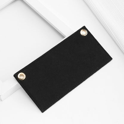 The Reorders series long wallet transformation shoulder strap, felt lining, adjustable length leather shoulder strap