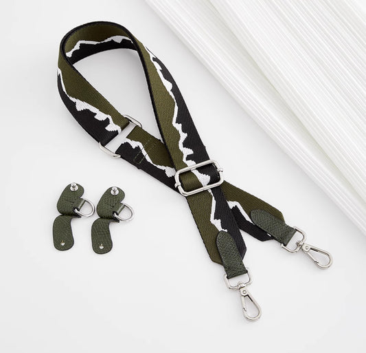 Bag shoulder strap,Short handle small crossbody canvas wide strap, no-hole modification accessory.