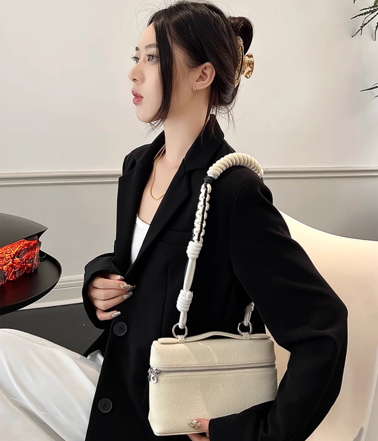 Woven Shoulder Strap & Handle for Loro Piana Bags – Versatile Handbag Accessory, Perfect for Crossbody, Shoulder, and Tote Use