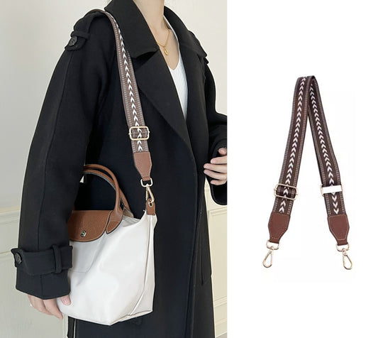 Canvas Wide Shoulder Strap for Le Pliage Original Bag (Small Size) – 3.7cm Width, Handmade Adjustable Strap