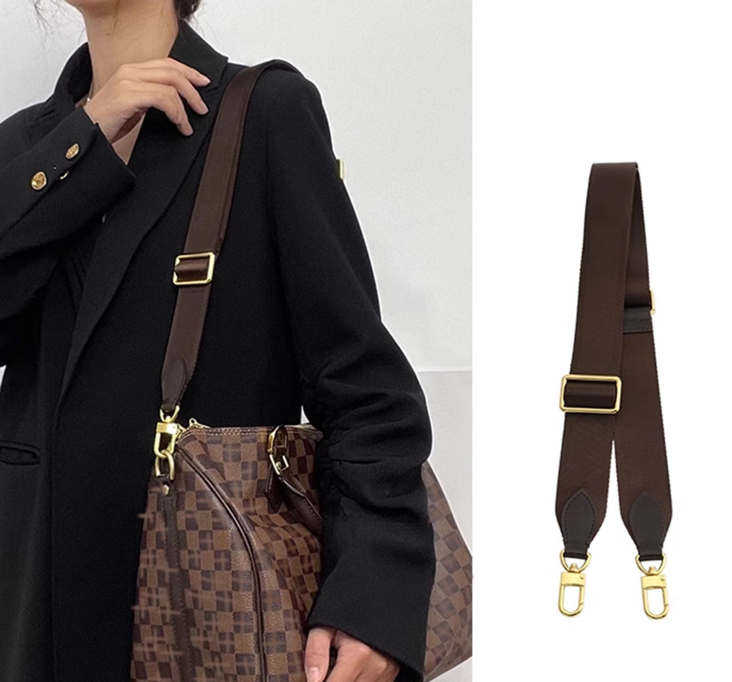 The adjustable shoulder strap for the canvas Speedy 25 bag, crossbody strap, replacement wide strap for travel bags