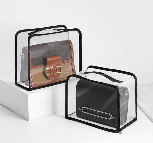 Luxury Handbag Storage System – Crystal Clear Dustproof Case with Humidity Control & Shape Retention