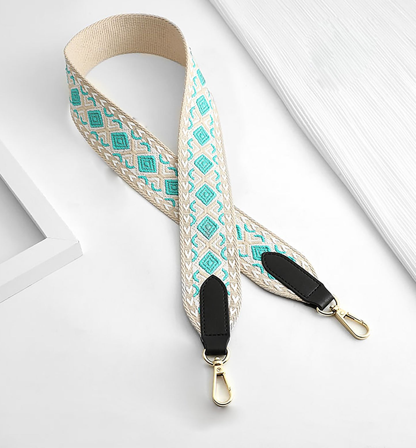 Bohemian Style Canvas Shoulder Strap, 5cm Long Bag Replacement Strap