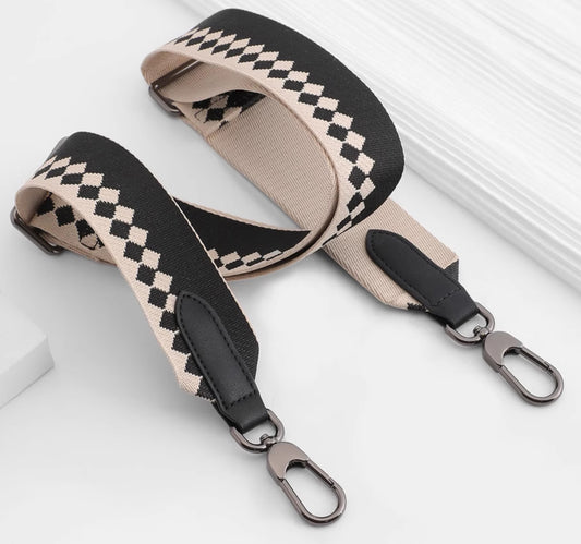 Underarm bag replacement strap, 5cm wide adjustable canvas shoulder strap, fashionable and simple single shoulder bag, crossbody bag replacement accessory