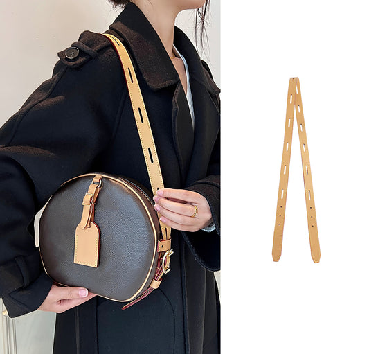 Petite Boîte Chapeau bag shoulder strap makeover, Vachetta Leather color-changing crossbody and underarm bag strap accessories