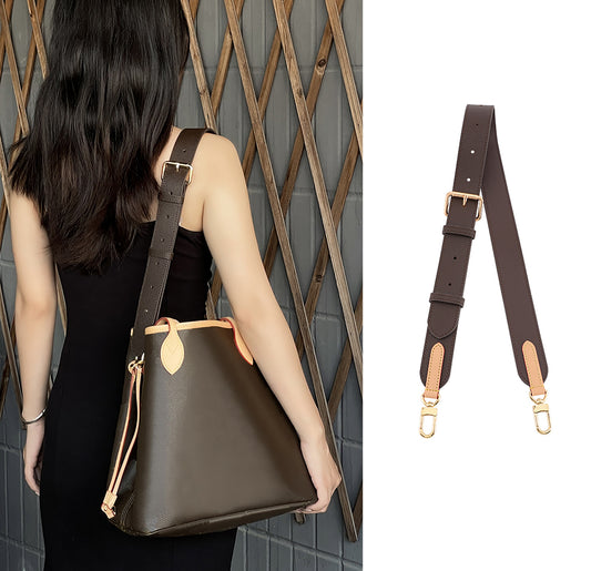 Handmade Genuine Leather Adjustable Shoulder Strap for Neverfull Bag – 3.5cm Wide, 73-99cm Adjustable Length