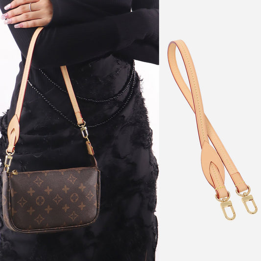 Handcrafted Vachetta Leather Replacement Shoulder Strap for Women's Underarm Bags
