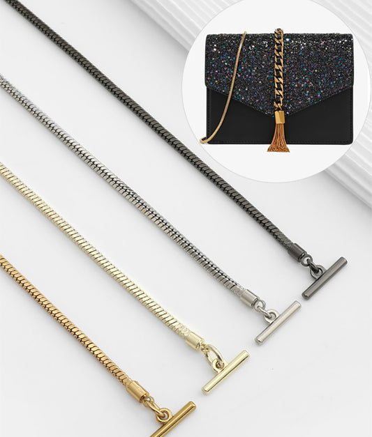 Tassel bag snake bone chain accessory, crossbody shoulder strap replacement chain, metal bag chain