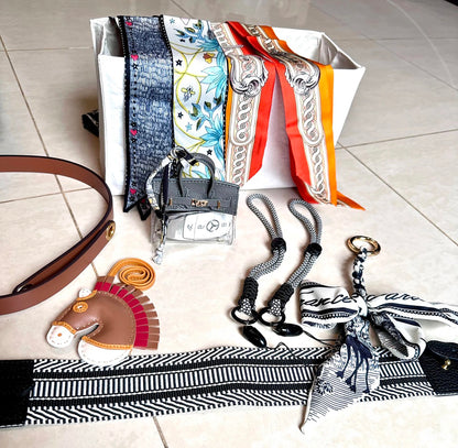 Stylish Silk Scarf for Bags, Neck, and Hats - Versatile Fashion Accessory