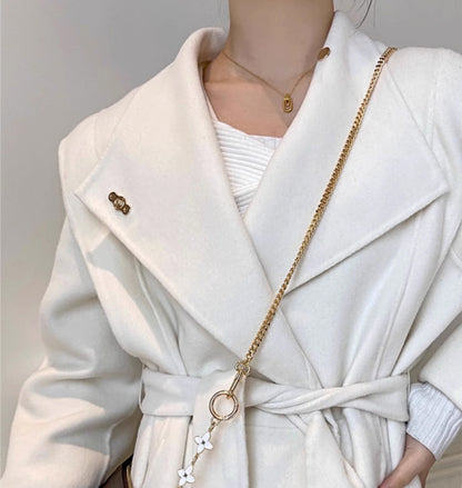 Metal Chain Extension with Four-Leaf Clover Design – Replacement Strap for Small Shoulder & Clutch Bags