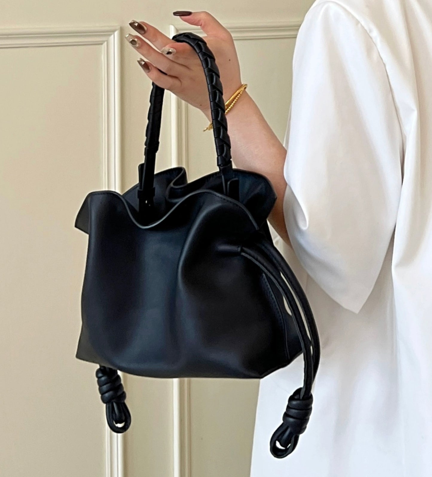 Genuine Leather Flamenco Bag Replacement Handle & Shoulder Strap – 47cm Length, 1.8cm Width