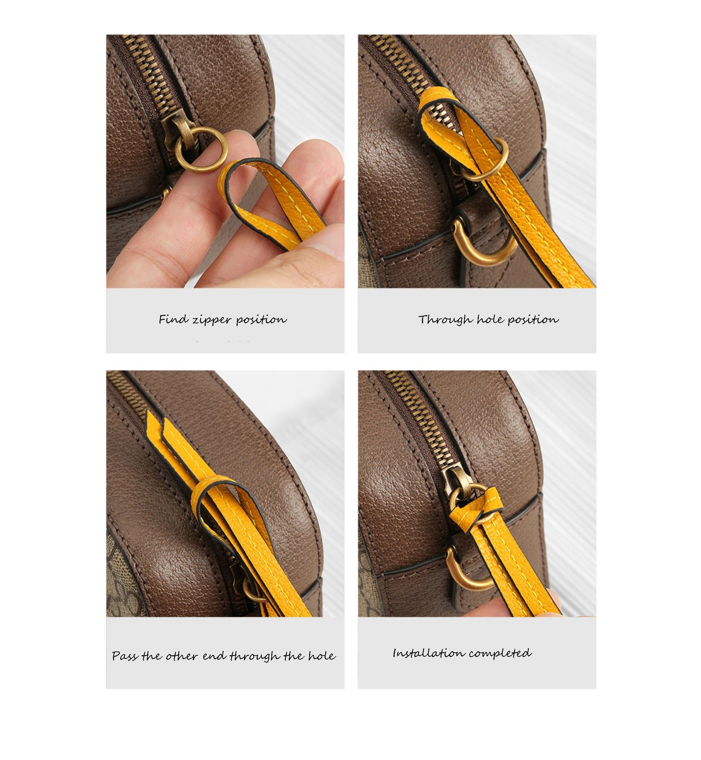 Genuine Leather Replacement Strap for Marmont Bag – 0.8cm Width, 23cm Length, Versatile Rope-style Cord Accessory