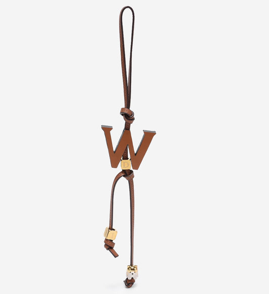 Bag letter accessories, genuine leather charm, high-end keychain