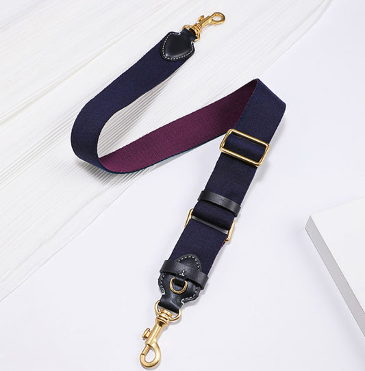 Bag strap with adjustable shoulder and crossbody, wide canvas strap for underarm