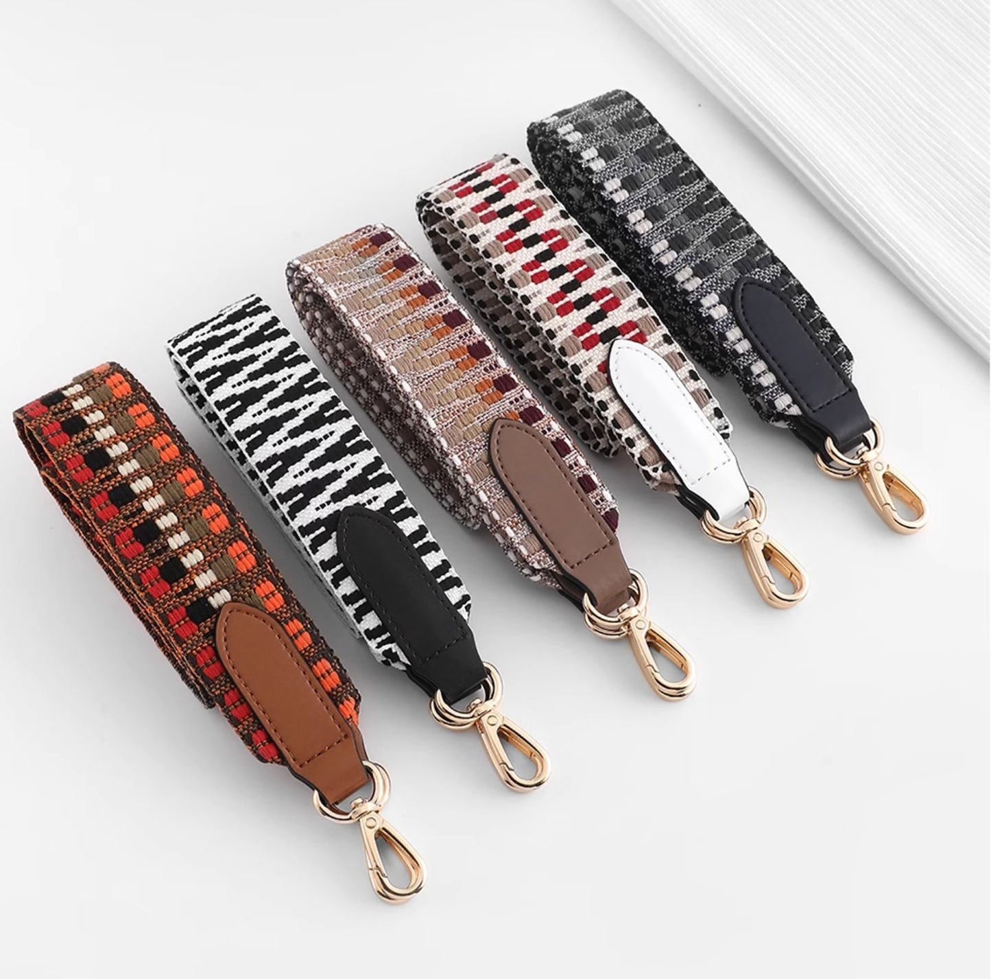 Boho Ethnic-Style Canvas Shoulder Strap – Adjustable Crossbody & Backpack Replacement Strap, Versatile Bag Accessory