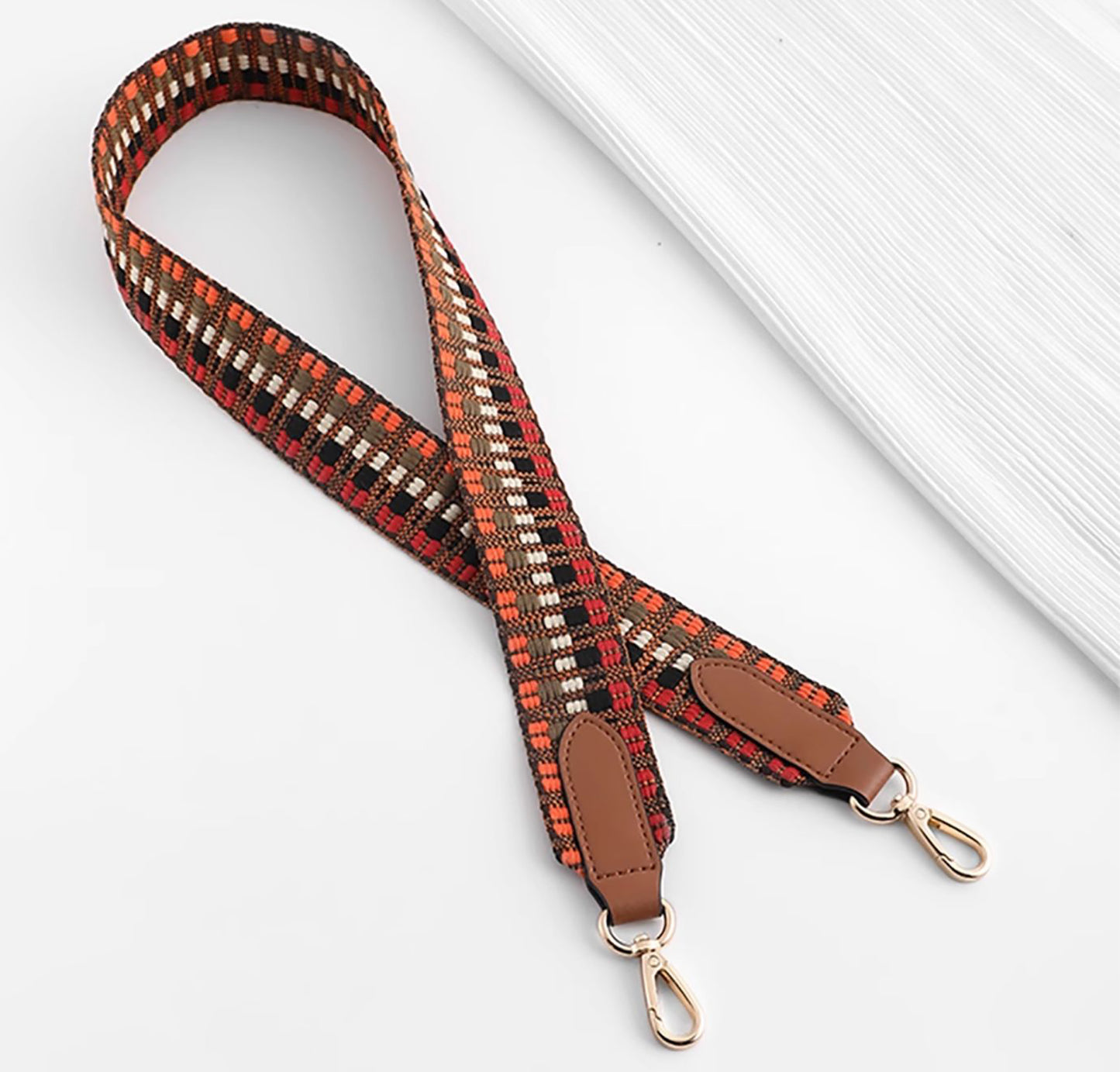 Boho Ethnic-Style Canvas Shoulder Strap – Adjustable Crossbody & Backpack Replacement Strap, Versatile Bag Accessory