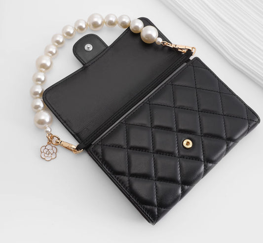 Card holder transformation chain bag wallet handbag pearl underarm short shoulder strap replacement accessory